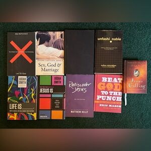 Lot of (9) religious books